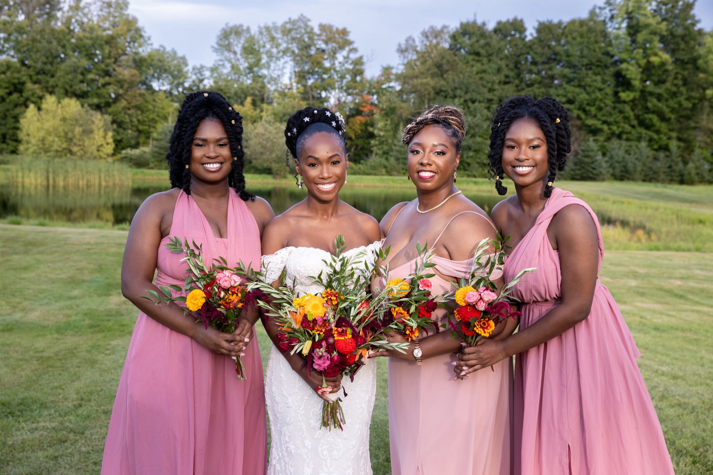Bride and bridal party by Refined Faces